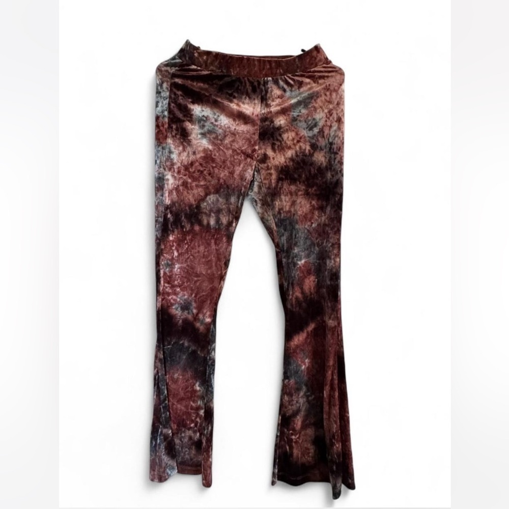 Forever 21 Velvet Tie-Dye Flare Pants NWT